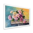 thumbnail image 2 of Designart 'Still Life With Bouquet Of Pink Flowers' Traditional Framed Art Print, 2 of 4