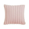 thumbnail image 2 of Plush Decorative Throw Pillow | 45x45cm Soft Polyester Cushion | Striped Design for Sofa & Bed | Includes Pillow Insert | Winter Home Decor, 2 of 7