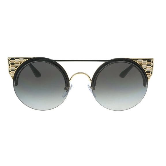 Bulgari BV6088 20188G Black Gold Cat Eye Sunglasses for Womens