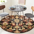 thumbnail image 2 of SAFAVIEH Blossom Lennon Floral Wool Area Rug, Charcoal/Multi, 6' x 6' Round, 2 of 8