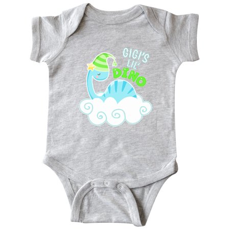 

Inktastic Gigi s Lil Dino with Cute Blue Baby Dinosaur Gift Baby Boy or Baby Girl Bodysuit
