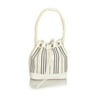 Pre-Owned Burberry Stripes Bucket Bag Canvas Fabric White