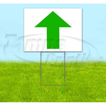Arrow Up (18 x 24 ) Yard Sign Includes Metal Step Stake