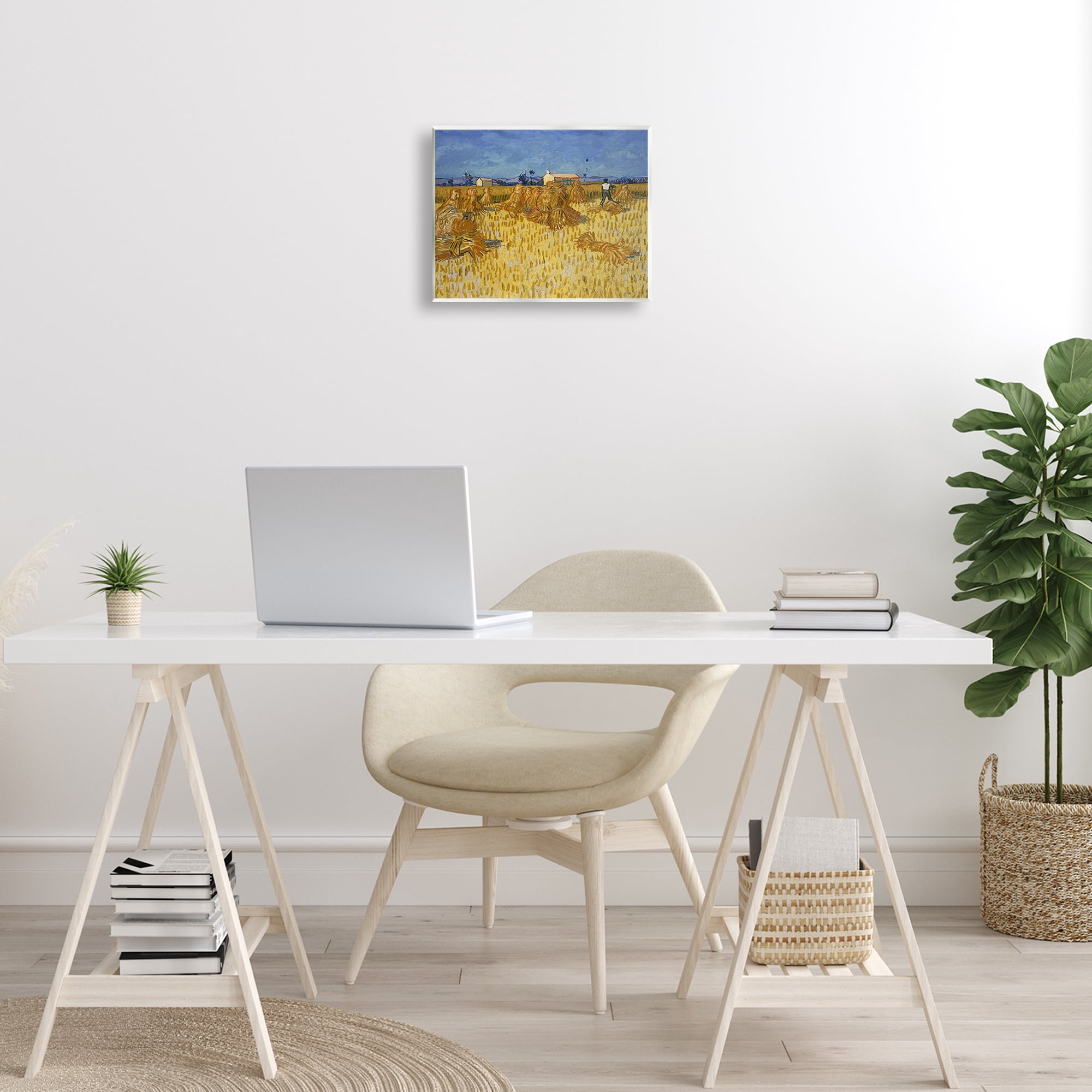 Stupell Industries Van Gogh Corn Harvest Landscape & Nature Painting Unframed Art Print Wall Art, 14 x 11