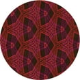 thumbnail image 1 of Ahgly Company Machine Washable Indoor Round Transitional Night Red Area Rugs, 5' Round, 1 of 7