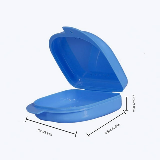 2 Pieces Denture Storage Box Replacement Odorless Protective 2 Pieces PP Dustproof Tear-resistant Organizing Draining Case Accessories Green