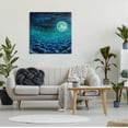thumbnail image 3 of Stupell Industries Moon & Clouds Painting Nature Painting Gallery Wrapped Canvas Print Wall Art, 30 x 30, 3 of 8