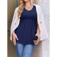 thumbnail image 3 of Weardear 3 Packs Womens Maternity Shirts Flying Short Sleeve V Neck T-Shirt Summer Empire Waist Pregnancy Tops, 3 of 6