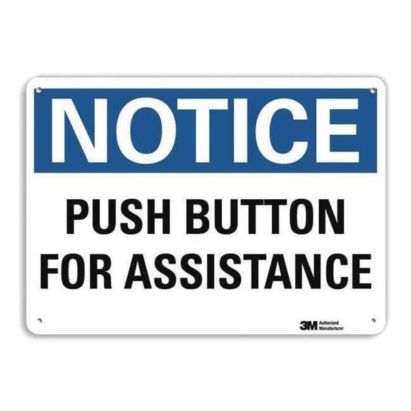 Lyle Notice Sign,7 in x 10 in,Aluminum U5-1473-RA_10X7