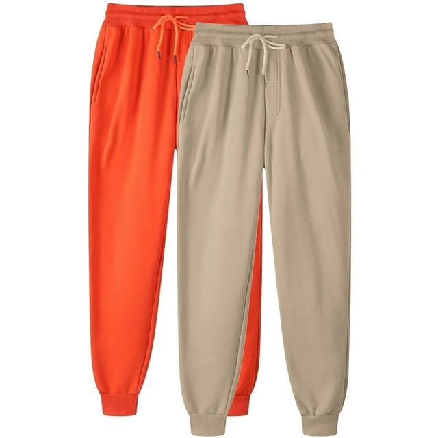 AherBiu 2pc Womens Sweatpants Wide Leg High Waisted Joggers Baggy Running Workout Sweatpant with Pockets