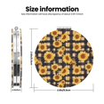 thumbnail image 3 of Picia Black Marble Pattern Sunflower for Compact Vanity Mirror , Travel Makeup Mirror , Portable Magnifying Cosmetic Mirror for Daily, Work, Business-Round Shape, 3 of 9