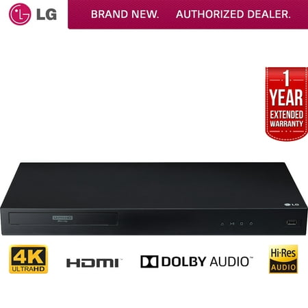 LG UBK80 4k Ultra-HD Blu-Ray Player w/ HDR Compatibility + 1 Year Extended