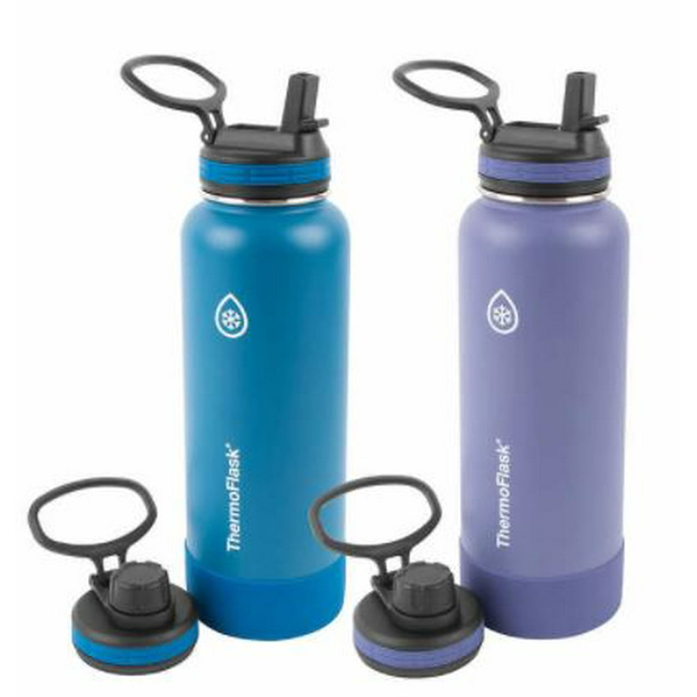 Thermoflask 40oz Stainless steel Insulated Water Bottle 2pack Blue