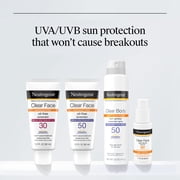 Neutrogena Clear Face Sunscreen Lotion SPF 50, 3 fl oz