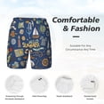thumbnail image 5 of Lsque Mens Swim Trunks Marine Nautical Pattern - Bathing Suit Compression Liner - Beach Swim Shorts Swimwear - (S-3XL) - Stretch Quick Dry -Large, 5 of 9
