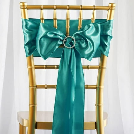 

Efavormart 25 Pack | Turquoise Chair Sashes | 6 X106