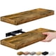 thumbnail image 1 of Sorbus Estantes Flotantes de Madera Rústica de 2 Niveles para Pared, 2 Unidades, 1 of 5