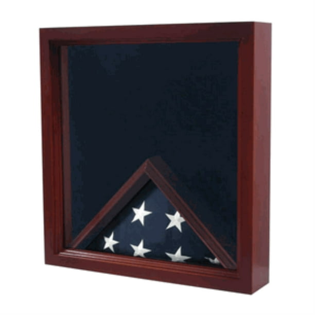 Military Flag and Medals Display Case