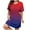 Red, variant on Feancey Womens Nightshirts Plus Size Casual Short Sleeve Nightgowns Trendy Gradient Printed Sleep Dress Comfy Round Neck Loose Nightdresses Summer Clearance Blue XXXL