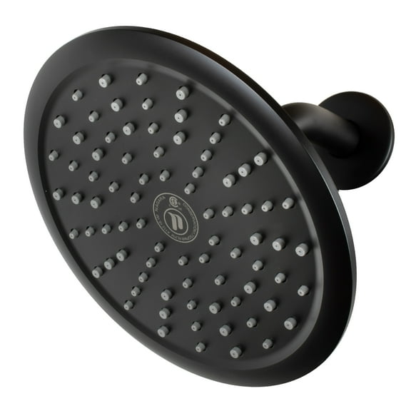 Niagara Conservation Rainfall Spa 1-Spray with 1.75 GPM 8 in. Wall Mount Adjustable Fixed Shower Head - Matte Black