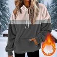 thumbnail image 2 of Women’s Colorful Oversized Hoodie Long Sleeve Gradient Color Block Sweatshirt with Drawstring and Pockets Fall Winter Loose Casual Hooded Top for Everyday Comfort and Style, 2 of 5