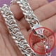 thumbnail image 2 of Gran oferta de pulsera sólida de cadena de Plata de Ley 925 para mujer y hombre, abalorio para regalo de fiesta, joyería de moda para boda, 2 of 2