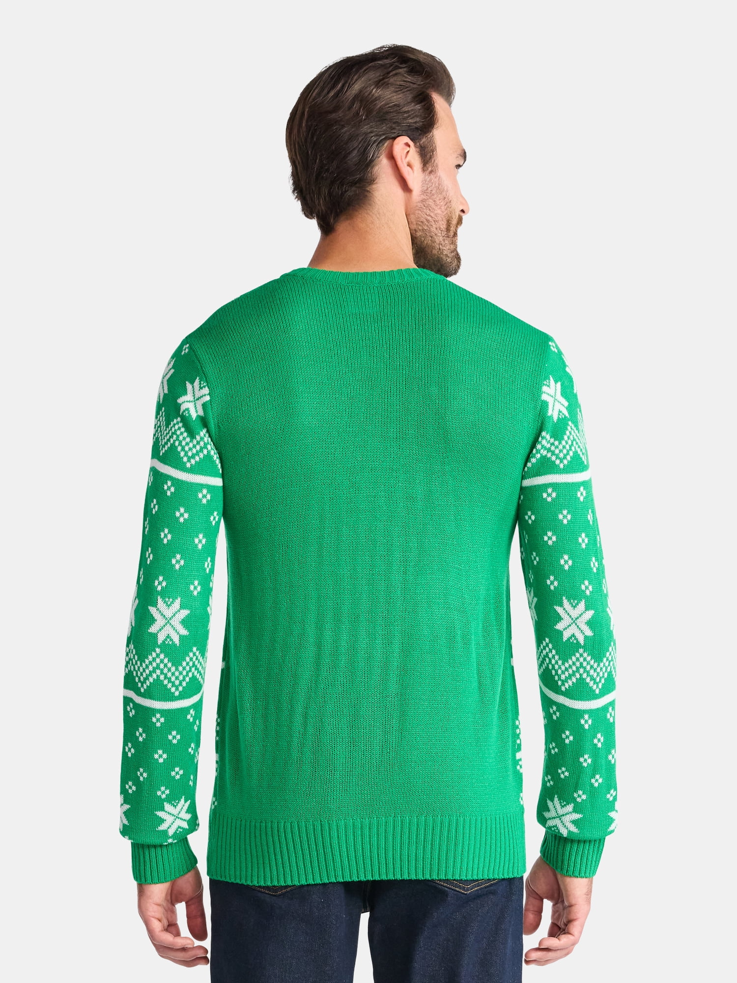 Dr. Seuss Grinch Naughty Men's and Big Men's Holiday Ugly Christmas Sweater, Sizes XS-3XL