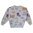 thumbnail image 2 of Girls Youth Gameday Couture  Heather Gray LSU Tigers Always On Repeat Pullover Sweatshirt, 2 of 3