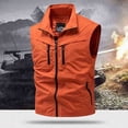 thumbnail image 4 of YUGYXL Travel Vest for Men with Zipper Pockets Mens Fishing Vests Loose Casual Full Zip Up Sleeveless Jacket Outdoor Workwear Red XXXXL, 4 of 6
