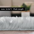 thumbnail image 2 of OldPAPA Faux Sheepskin Fur Rug 2x3 Feet Light Grey Fluffy Rug Shag Furry Rug Small Area Rug Carpet for Bedroom Living Room, Cushion, 2 of 6