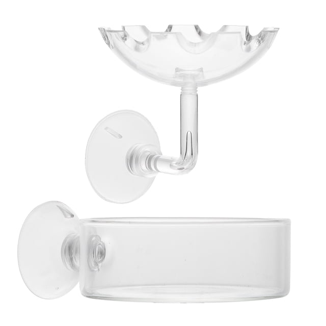 Transparent Shrimp Feeders for Pet Use Made of Acrylic Durable and Easy to Clean 2PCS