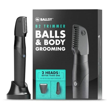 Ballsy B2 Trimmer Balls and Body Grooming with 2 Quick Change Trimmer Heads