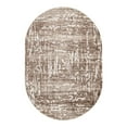 thumbnail image 2 of Unique Loom Hermitage Collection Area Rug - Armor (4' x 6' Oval Chocolate Brown/Black), 2 of 6