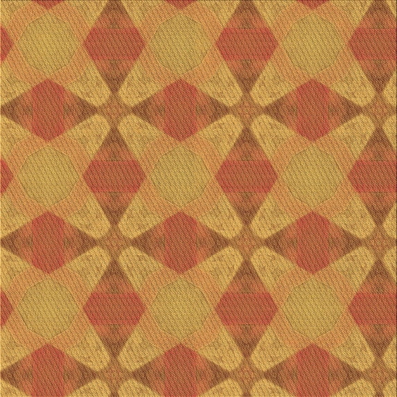 Ahgly Company Machine Washable Indoor Square Transitional Orange Red Orange Area Rugs, 7' Square