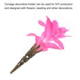 thumbnail image 4 of Uxcell 42mm Alloy Corsage Decorative Holder Vase for Wedding Party Prom Cyan, 4 of 6