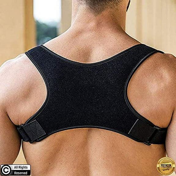 POAGL Adjustable Upper Back Posture Corrector, Black, 466 oz