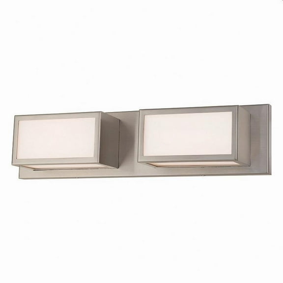 16W 2 Led Ada Bathroom Light in Contemporary Style 18 inches Wide By 4.5 inches High-Brushed Nickel Finish Bailey Street Home 218-Bel-3110550