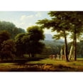 thumbnail image 2 of Jean-Victor Bertin 24x19 Gold Ornate Framed and Double Matted Museum Art Print Titled - Landscape (1804), 2 of 4