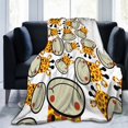 thumbnail image 7 of Fleece Throw Blanket Giraffes Head Print Reversible Plush Fluffy Large Big Blanket for Sofa Couch Bed-40"x30", 7 of 7