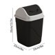 thumbnail image 3 of Papelera cuadrada con tapa para oficina y baño | Cubo de basura con tapa abatible para control de olores | Contenedor de basura de plástico para espacios pequeños, 3 of 6