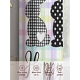 thumbnail image 6 of Happy Easter Sheer Curtains 108 Inch Length 2 Panels Set Window Treatments, Black White Polka Dots Rabbits Colorful Plaid Rod Pocket Semi Curtains for Living Room/Bedroom/Kitchen, 104"W x 108"L, 6 of 7
