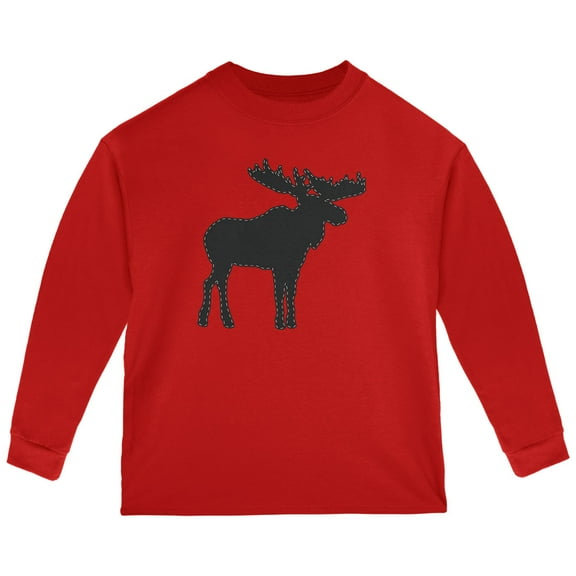 Old Glory Toddler Moose Faux Stitched Long Sleeve Graphic T Shirt