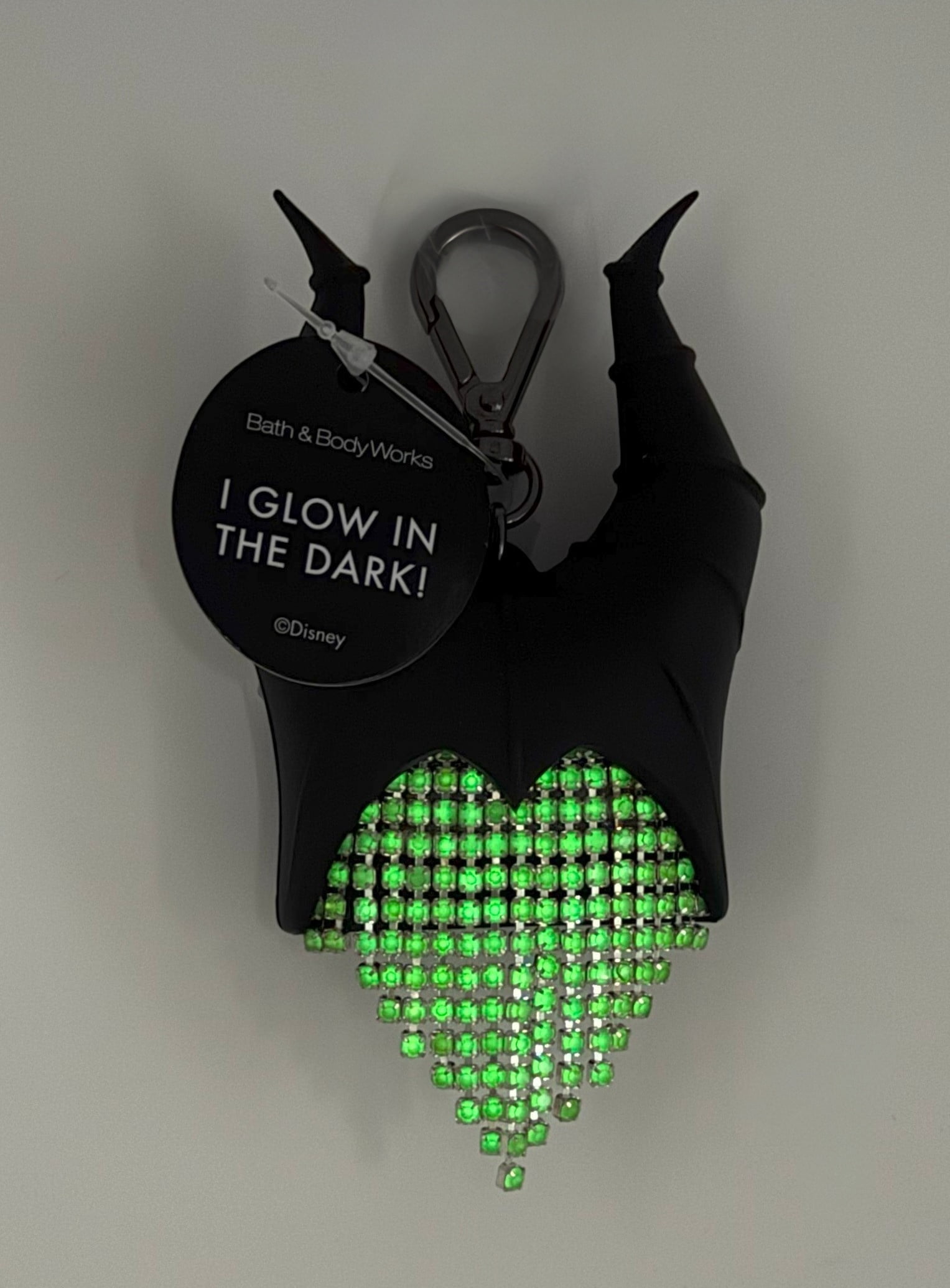 Bath & Body Works Disney Villains Collection Maleficent Bling Glow-in-the-Dark Hand Gel Holder with a Natural Oats Mini Soap