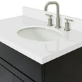 thumbnail image 6 of Ariel Hamlet 37 In. Right Offset Oval Sink Vanity With White Quartz Countertop In Black, 6 of 11