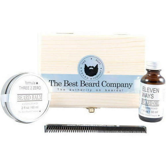 The Best Beard Company Sandalwood Premium Grooming Kit, 4 pc