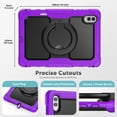 thumbnail image 7 of for Samsung Galaxy Tab S11 Ultra Case 14.6 inch, 360 Rotating Shockproof Cover with Stand, Handle, Shoulder Strap (SM-X930/X936B), Purple, 7 of 7