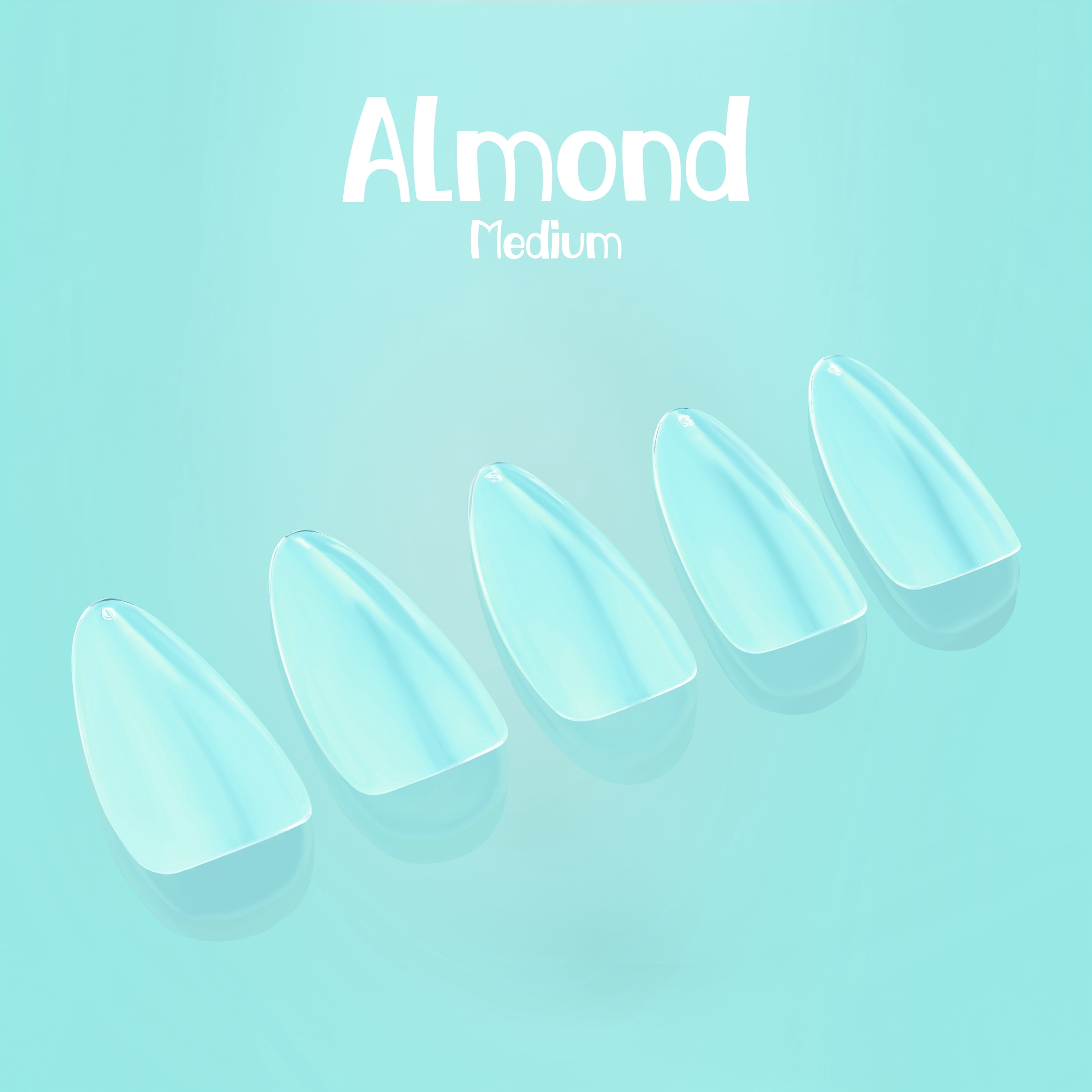 NABulous™ Clear Almond Medium Soft Gel Nail Starter Kit: Professional DIY Manicure (Kit Almond Medium)
