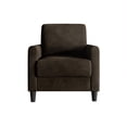 thumbnail image 3 of Home Design Goliad Velvet Armchair with Pocket Spring, Soft Cushions, Clean Lines Design, Brown, 3 of 8