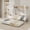 White, variant on Uiowio Triple Bunk Bed Twin over Twin with Trundle,Triple Twin Bunk Bed with Ladder & Guardrail,Metal Convertible Triple Bunk Bed Frame for Teen & Adult,Bedroom,Dorm,Black(Mattress not included)