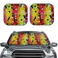 thumbnail image 2 of Balery Colorful Tie Dye Stained Glass 1 Sun Shield 2 Pack For Car Front Windows Foldable Sun Visor Protector Blocks Max Uv Rays And Keeps Your Vehicle Cool For Most Sedans Suv Truck, 2 of 7